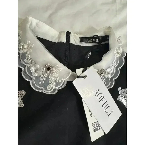 Rainbow Collar Mini Dress - Picture 6 of 12